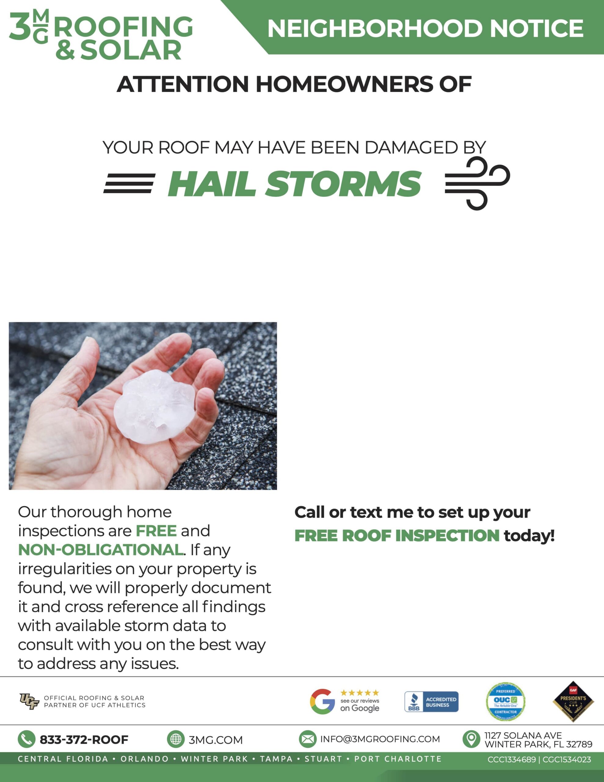 Fillable Hail Flyer