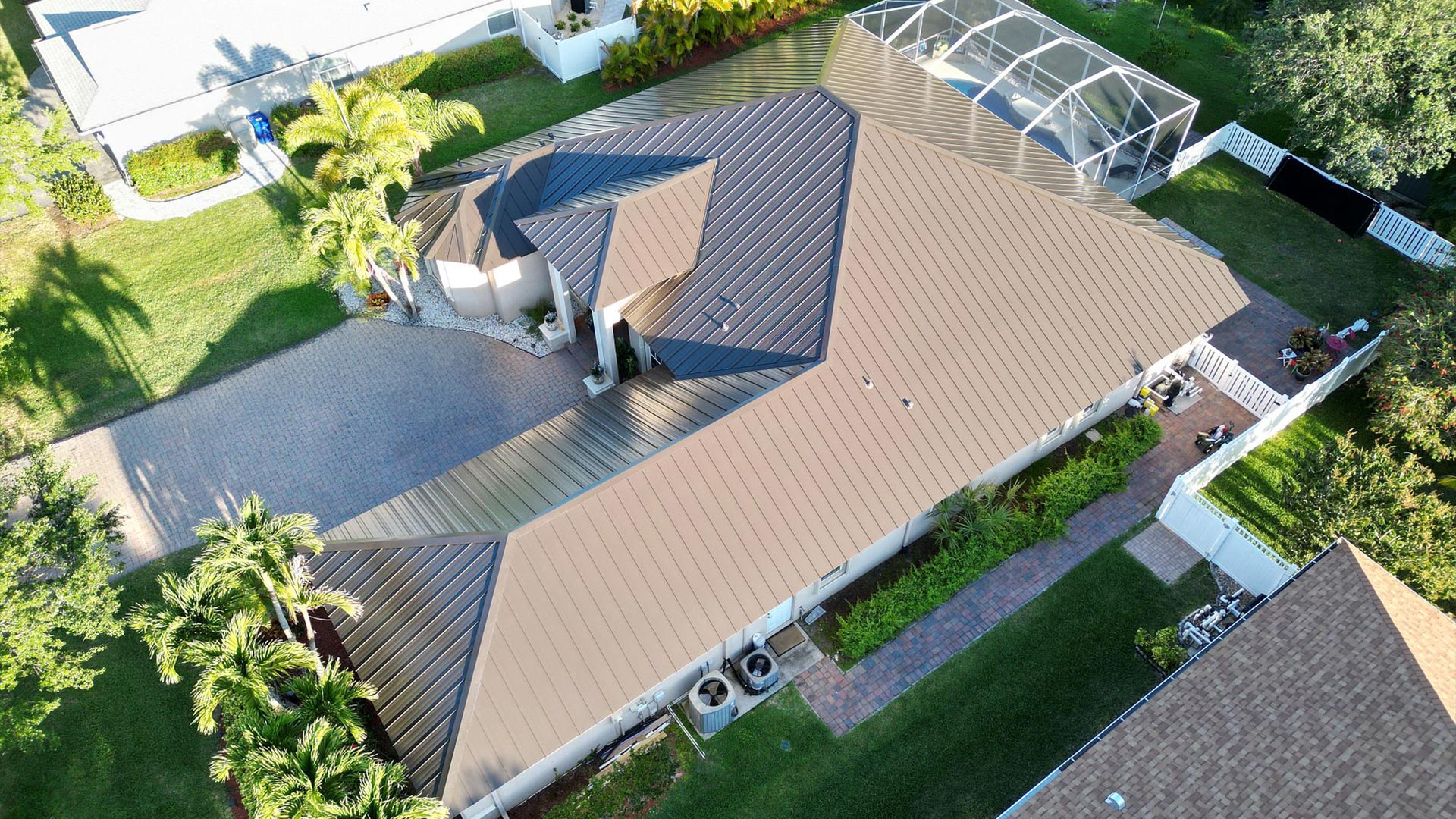 metal roofing installation on residential home