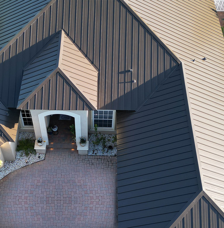 Newly installed roof replacement and complete roofing system