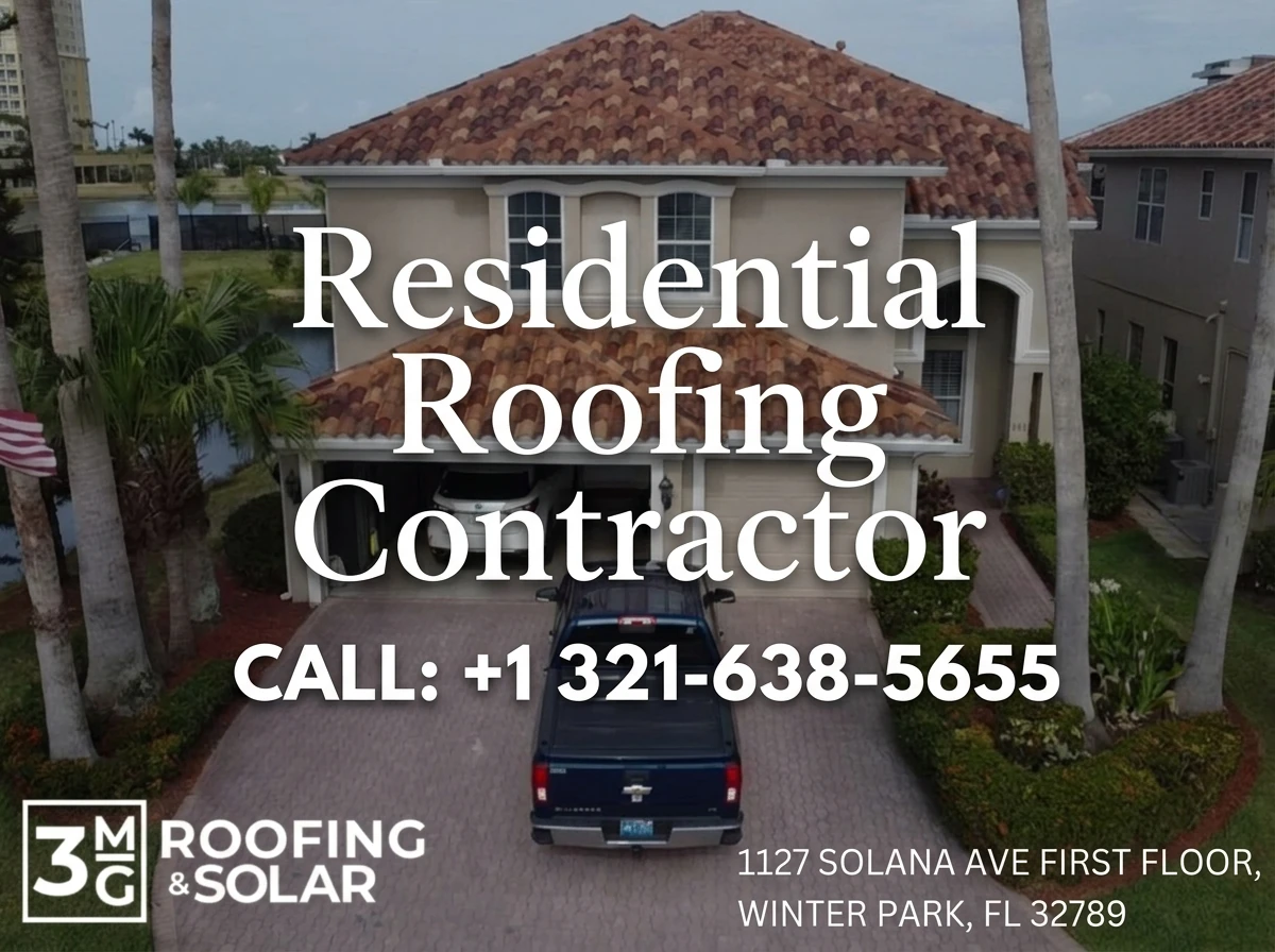 Residential roofing contractor working on a Florida home in Casselberry, FL &mdash; 3MG Roofing & Solar